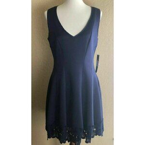 The Vanity Room Women's Black V-Neck  Sleeveless Dress Size S